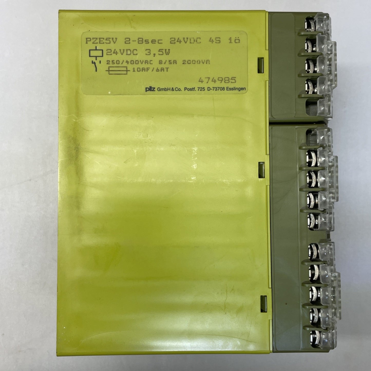 Pilz pze5v 2-8sec 24vdc 4s 1o safety relay 24vdc 3.5w