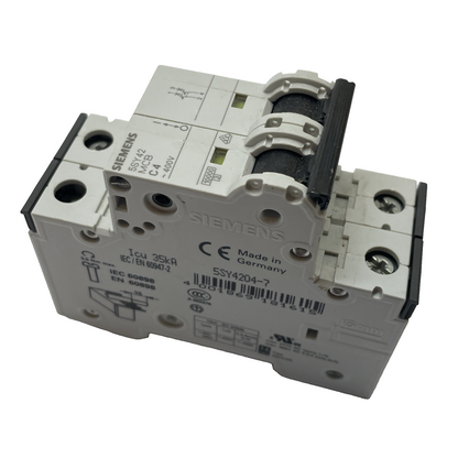 SIEMENS 5SY42 MCB C4 / 5SY4204-7 CIRCUIT BREAKER 4A 2 POLE 400V