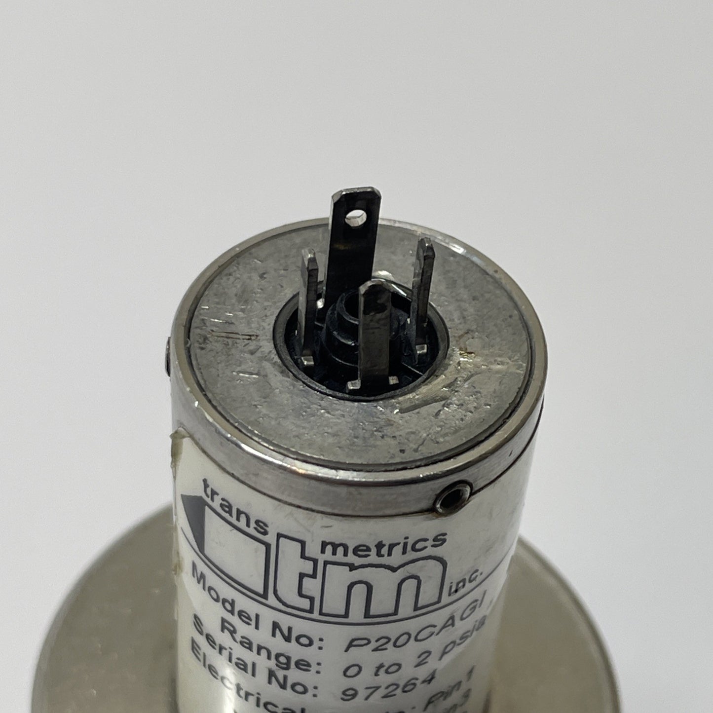 Trans Metrics Series 20 Pressure Transducer 0-2 PSIA P20CAGI (4 PIN)