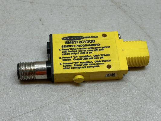 BANNER SME312CV2QD / 53705 MINI-BEAM SENSOR / USED AS SAMPLE ONLY