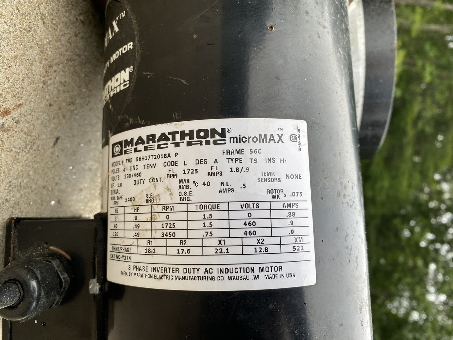 STELRON RD-1-4P-270-RH-LK-M / WINSMITH E17MSFS / MARATHON FVE 56H17F2017A-P