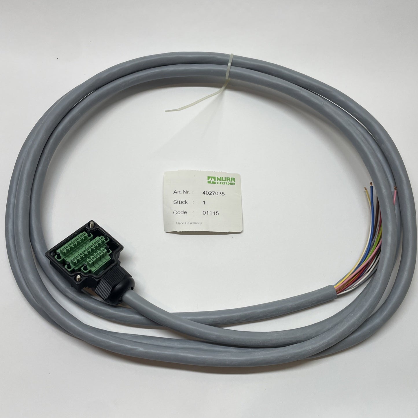 MURR ELEKTRONIK 4027035 3m D-Box M12 8-Way Cable Cap Connector