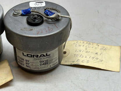 LORAL CONTROL SYSTEMS F-48050 / R1 1.91 MEG WESTON CONTROLS R-1  10.6 / LOT OF 2