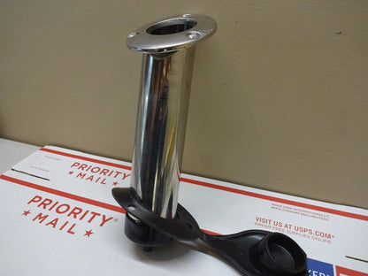 ATTWOOD 30 DEGREE STAINLESS STEEL ROD HOLDER BOAT MARINE FISHING 9" / NEW