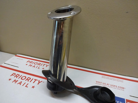 ATTWOOD 30 DEGREE STAINLESS STEEL ROD HOLDER BOAT MARINE FISHING 9" / NEW