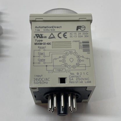 Automation Direct MS4SM-CE-ADC Timer Relay 0.05s-60h  w/ TP411X Relay Socket
