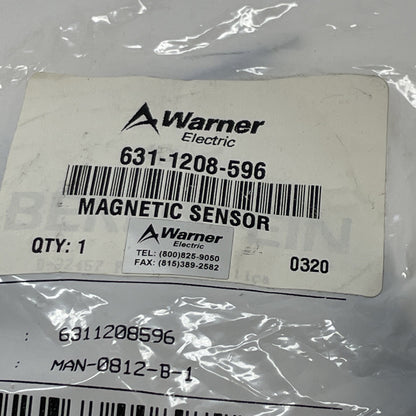 Warner Electric 631-1208-596 Magnetic Sensor M8 Barrel 0.6″ Range 250 VAC
