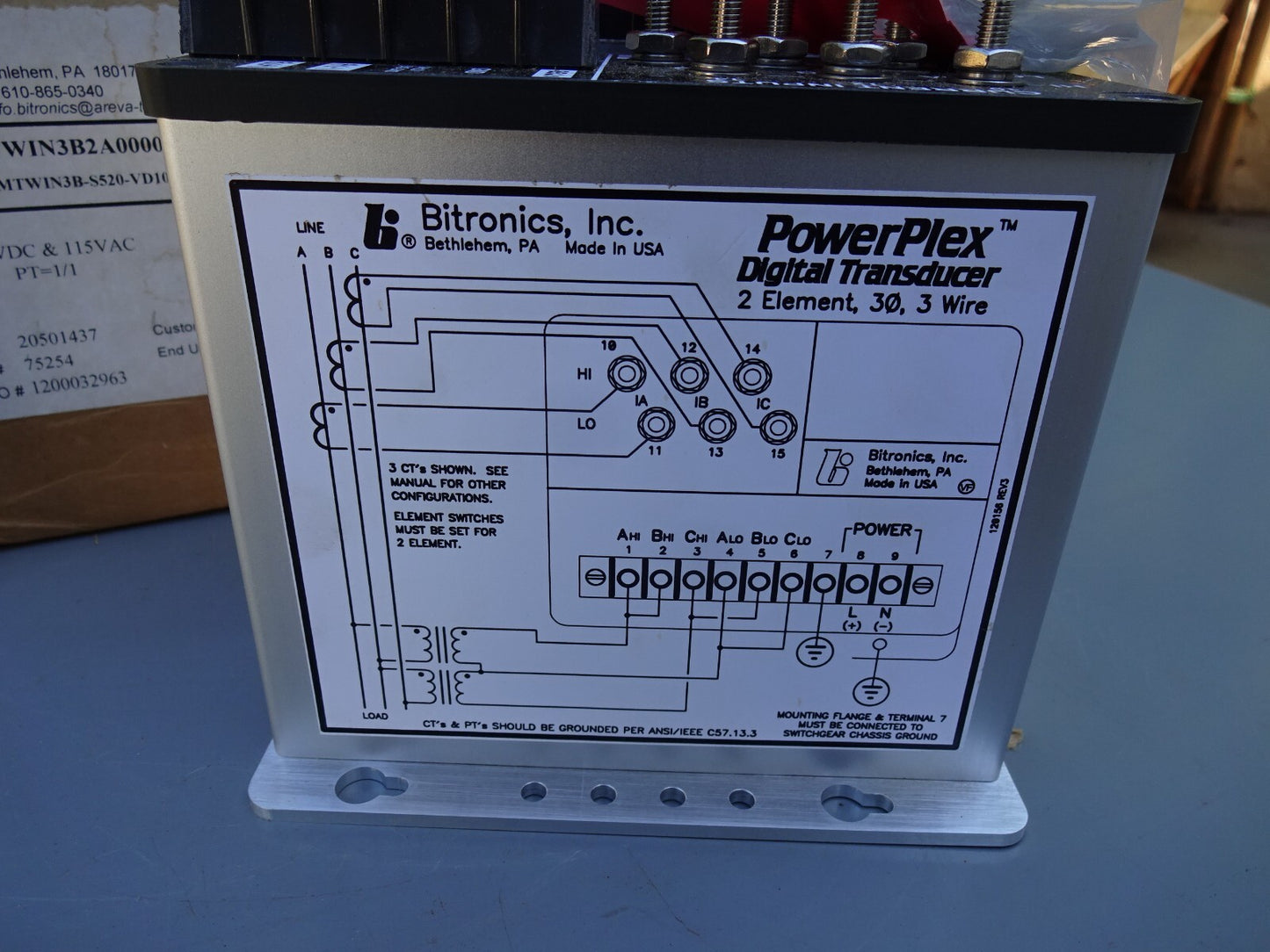 BITRONICS MTWIN3B POWERPLEX DIGITAL TRANSDUCER MTWIN3B-S520-VD10 / NEW WITH BOX
