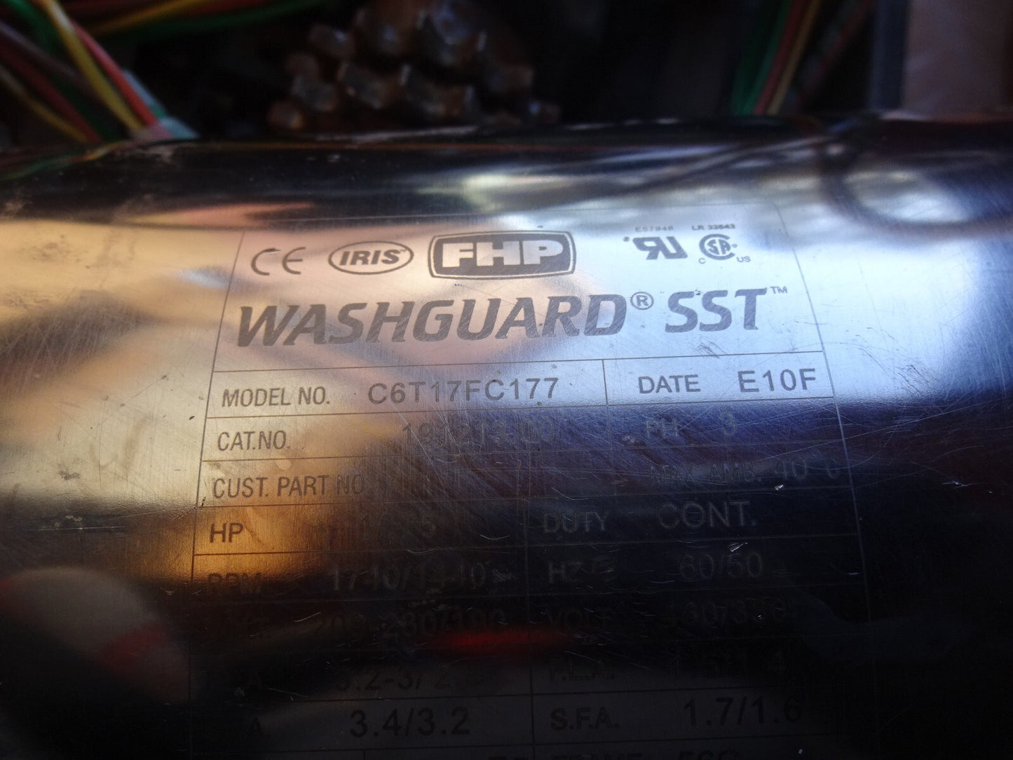 WASHGUARD C6T17FC177 / SERVO MOTOR 3PHASE 1/.75HP 460VAC 50/60HZ 1740RPM