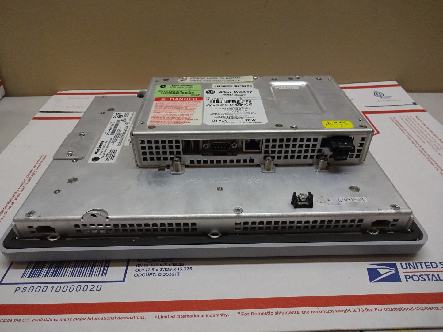 ALLEN BRADLEY 2711P-T10C4D1 PANELVIEW 1000 PLUS 2711P-RDT10C 2711P-RP1 / TESTED