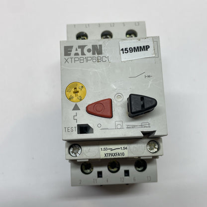 Eaton XTPB1P6BC1 Manual Motor Protector 1.0-1.6A Pushbutton Motor Starter