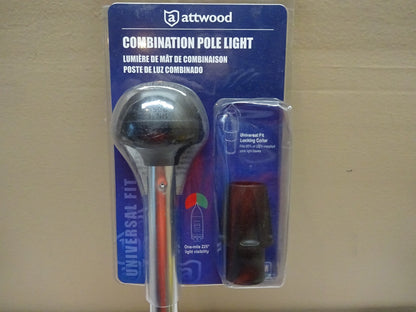 ATTWOOD 5092-10-7 / COMBINATION POLE LIGHT 10" / 1 MILE 225° VISIBILITY / NEW