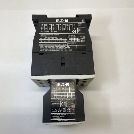 Eaton XTCE007B10 Contactor with XTCEXFAC20 Auxillary Contact