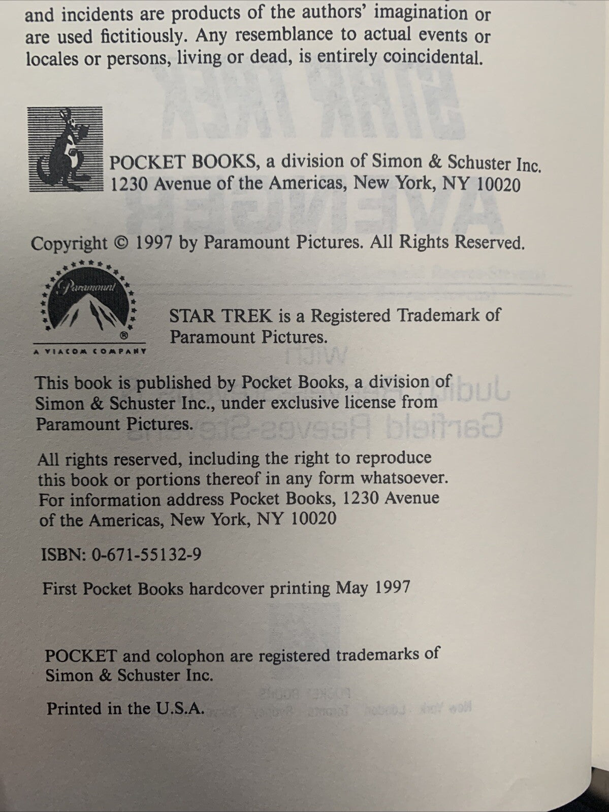 A Lot Of Four Star Trek Books Nice Condition.