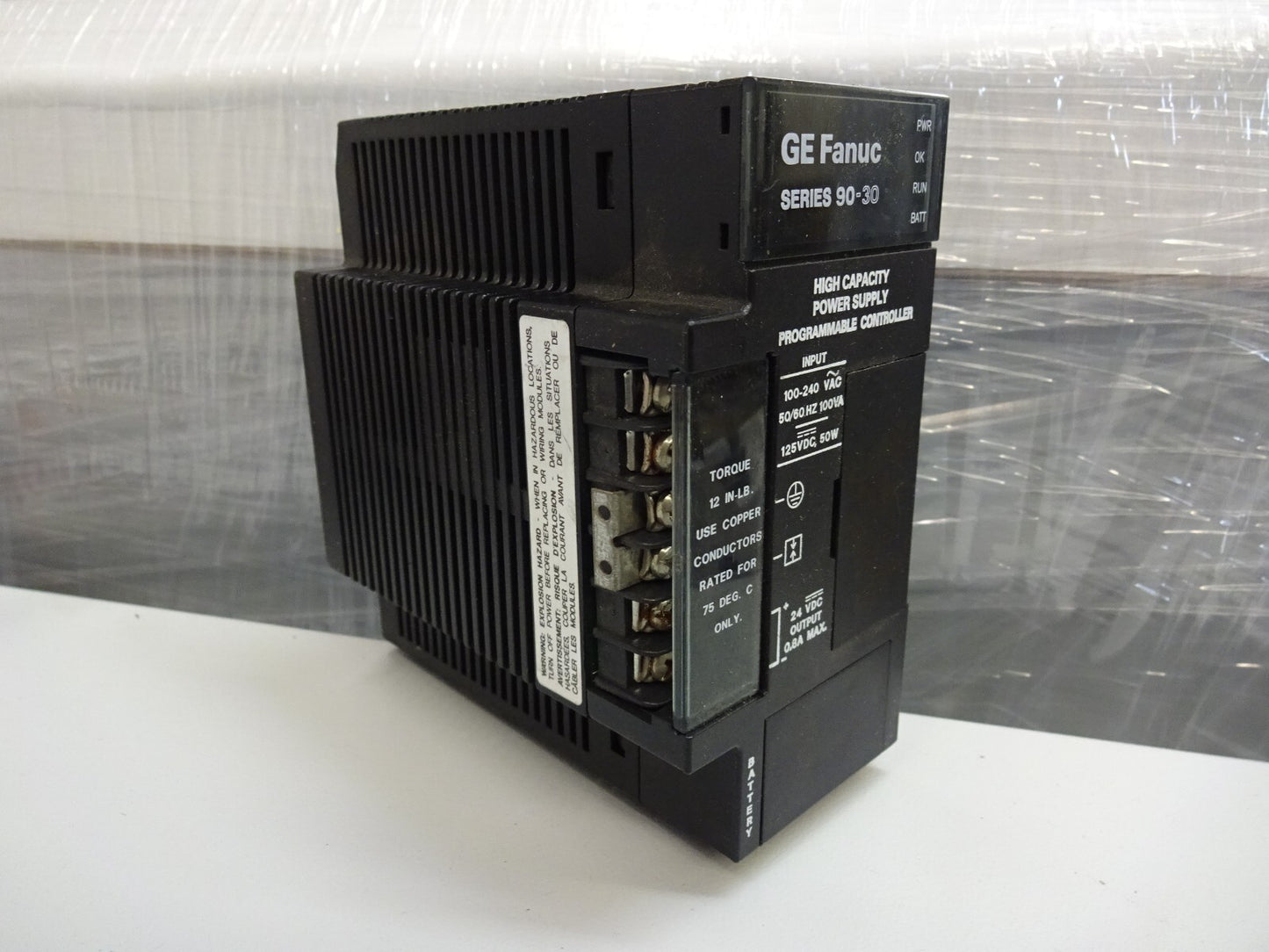 GE Fanuc IC693PWR330D High Capacity Power Supply Module 120/240 VAC 30W