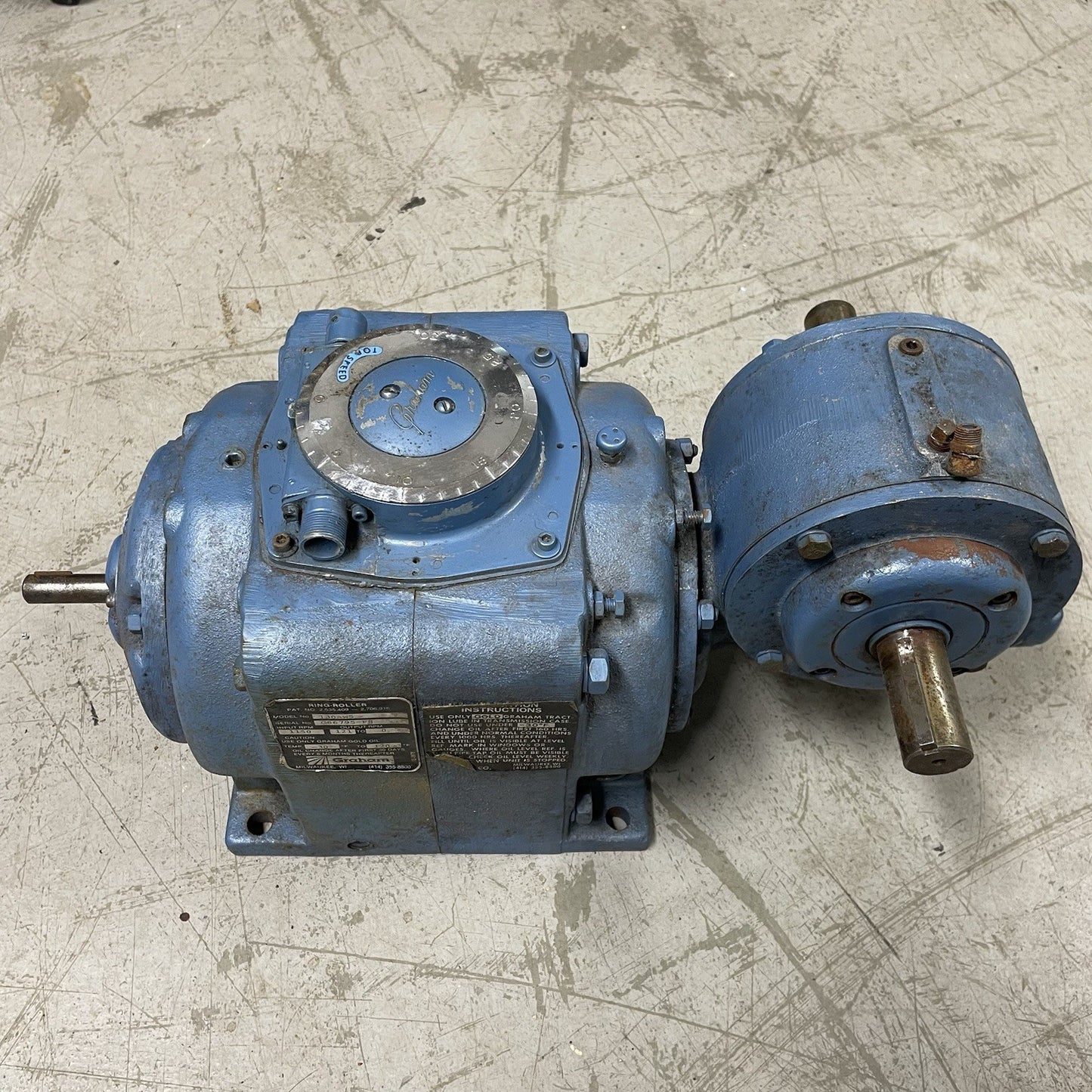 Graham 130AW5 Ring-Roller Traction Drive Adjustable Speed Reducer