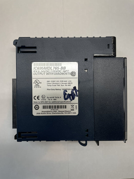 GE Fanuc IC695MDL765-BB RX3i 24VDC/125VDC 16pt Output Module with Diagnostics