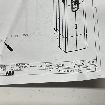 ABB 3AXD50000010051F / 3AXD50000010051 CONDUIT BOX ACS880 R6