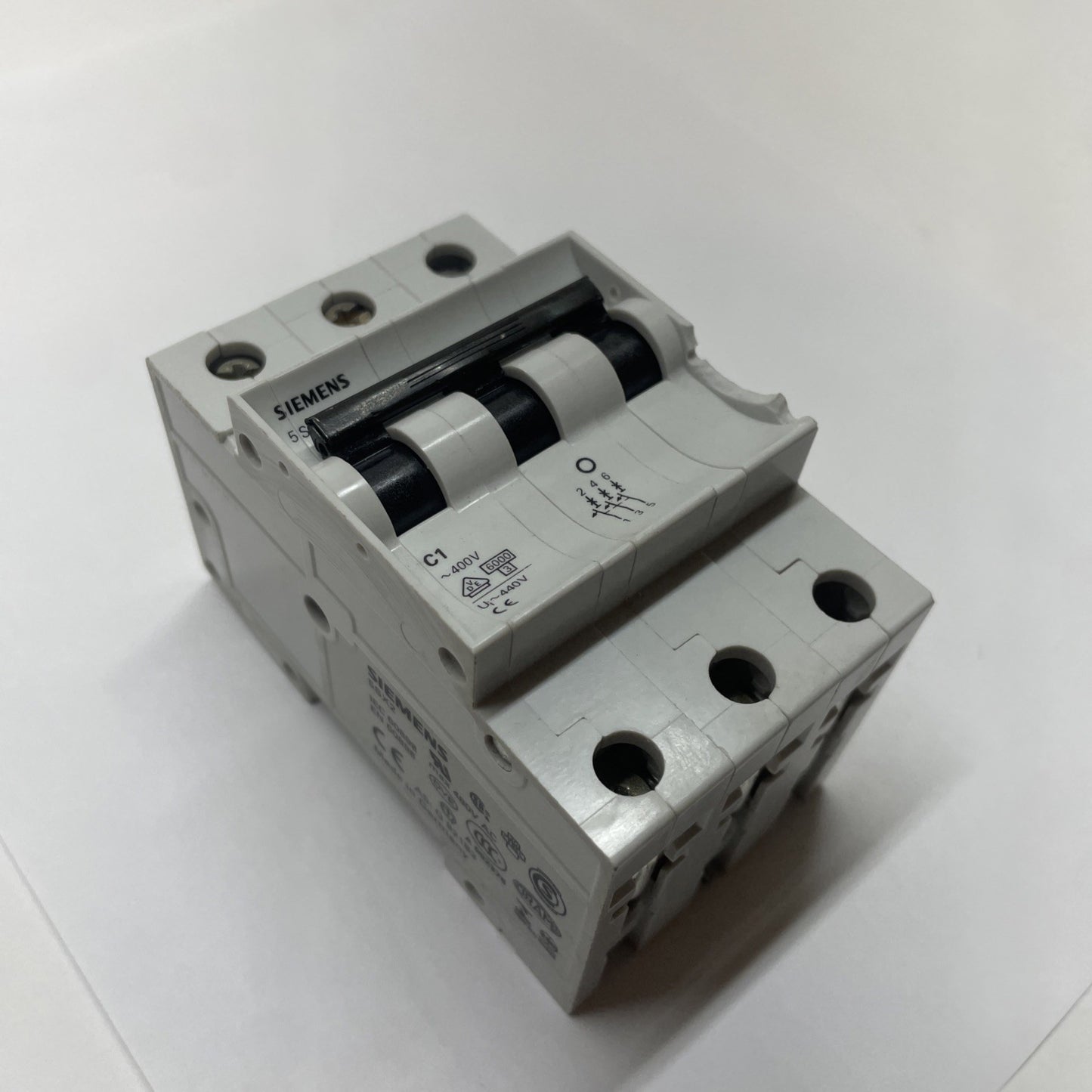 Siemens 5SX23 C1 3P Miniature Circuit Breaker DIN-Rail 1A 400V