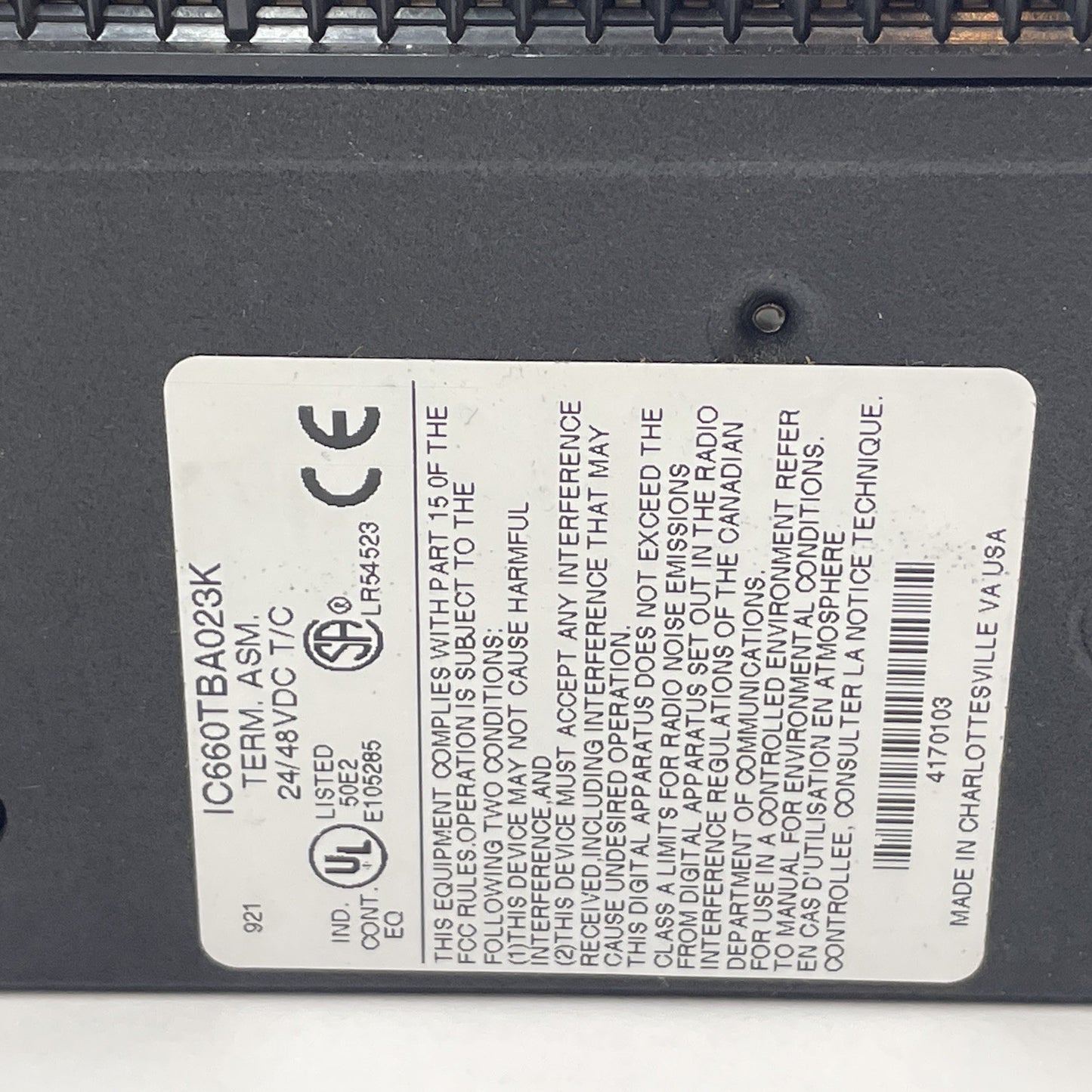 GE Fanuc IC660BBA023 Thermocouple Input Module IC660EBA023M + IC660TBA023K
