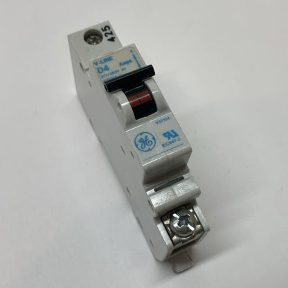 General Electric V37104 Single-Pole 4 Amp DIN-Rail Circuit Breaker V-LINE D4