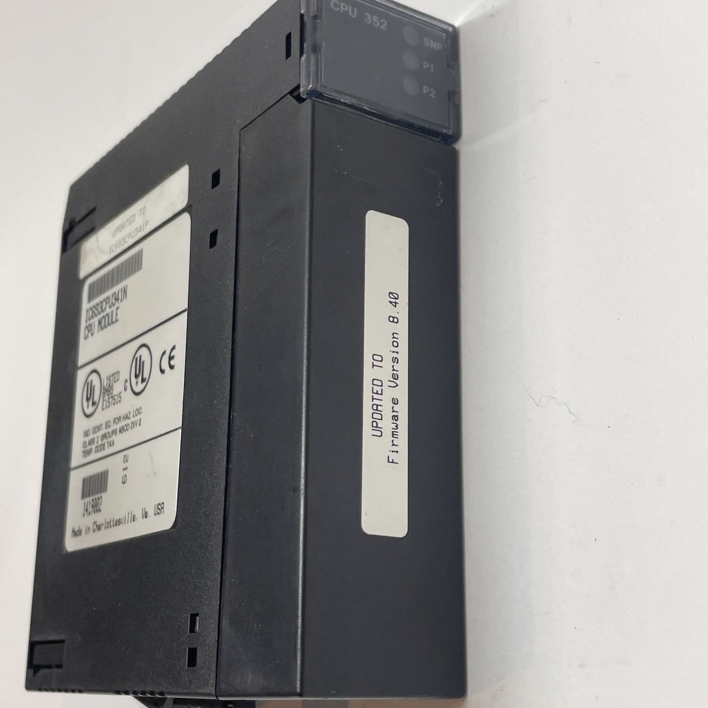 GE Fanuc IC693CPU341P CPU Module Series 90-30 20 MHz 80C188XL Single-Slot PLC