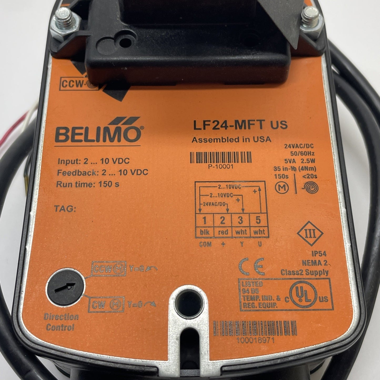 BELIMO B225 + LF24-MFT / ACTUATOR + VALVE / 24VAC/DC 50/60HZ 5VA 2.5W / NEW