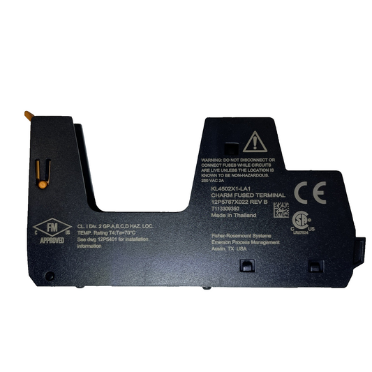 EMERSON KL4502X1-LA1 CHARM FUSED TERMINAL 2AMP 250VAC NNB