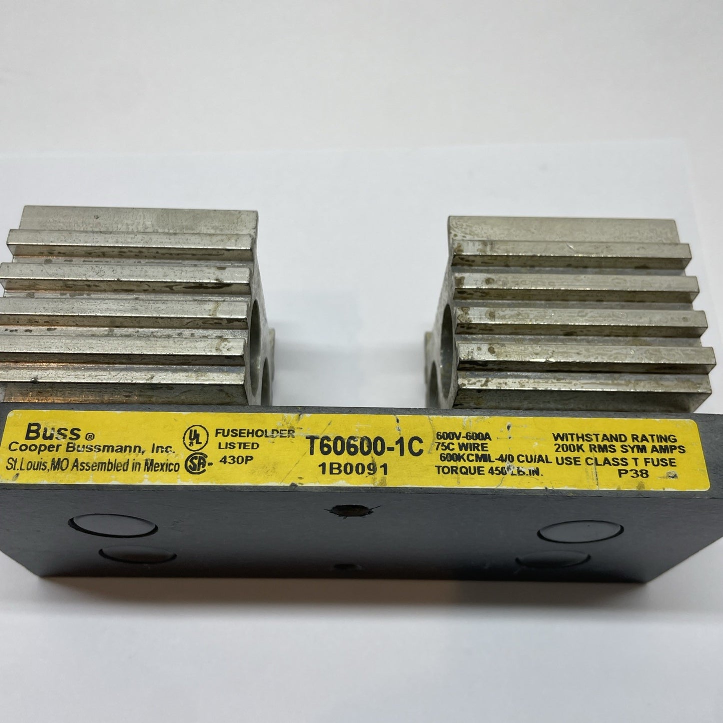 T60600-1C Cooper Bussmann Class T Fuse Block 600V 600A 1-Pole 1B0091