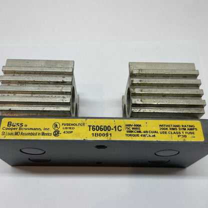 T60600-1C Cooper Bussmann Class T Fuse Block 600V 600A 1-Pole 1B0091