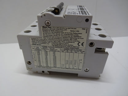 ALTECH 3GR05 MANUAL MOTOR CONTROLLER SERIES V-EA 480Y/277V AC 10KA 9967530
