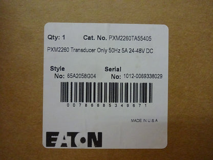 EATON PXM2260TA55405 PXM2260 TRANSDUCER 65A2058G04 / 5A 24-48VDC 50HZ NEW