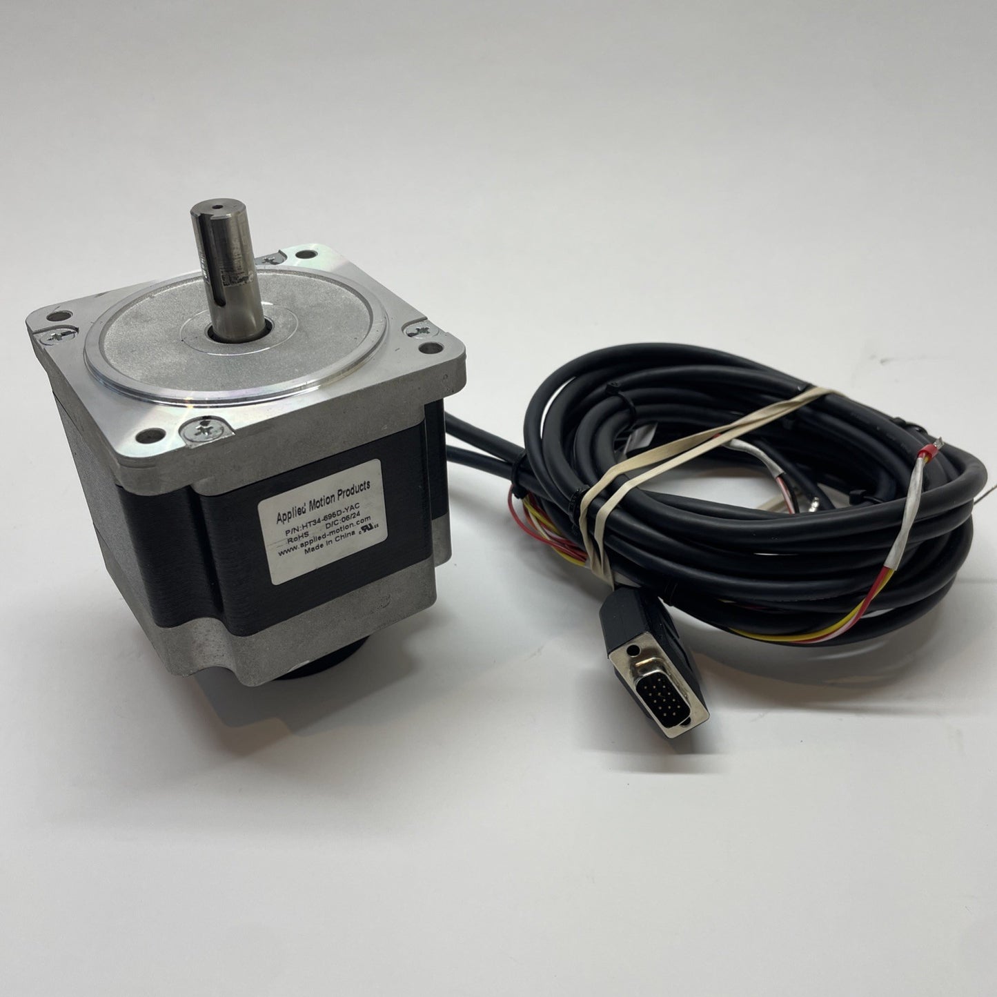 Applied Motion HT34-695D-YAC NEMA 34 Stepper Motor w/ 3004-195-10 Encoder Cable