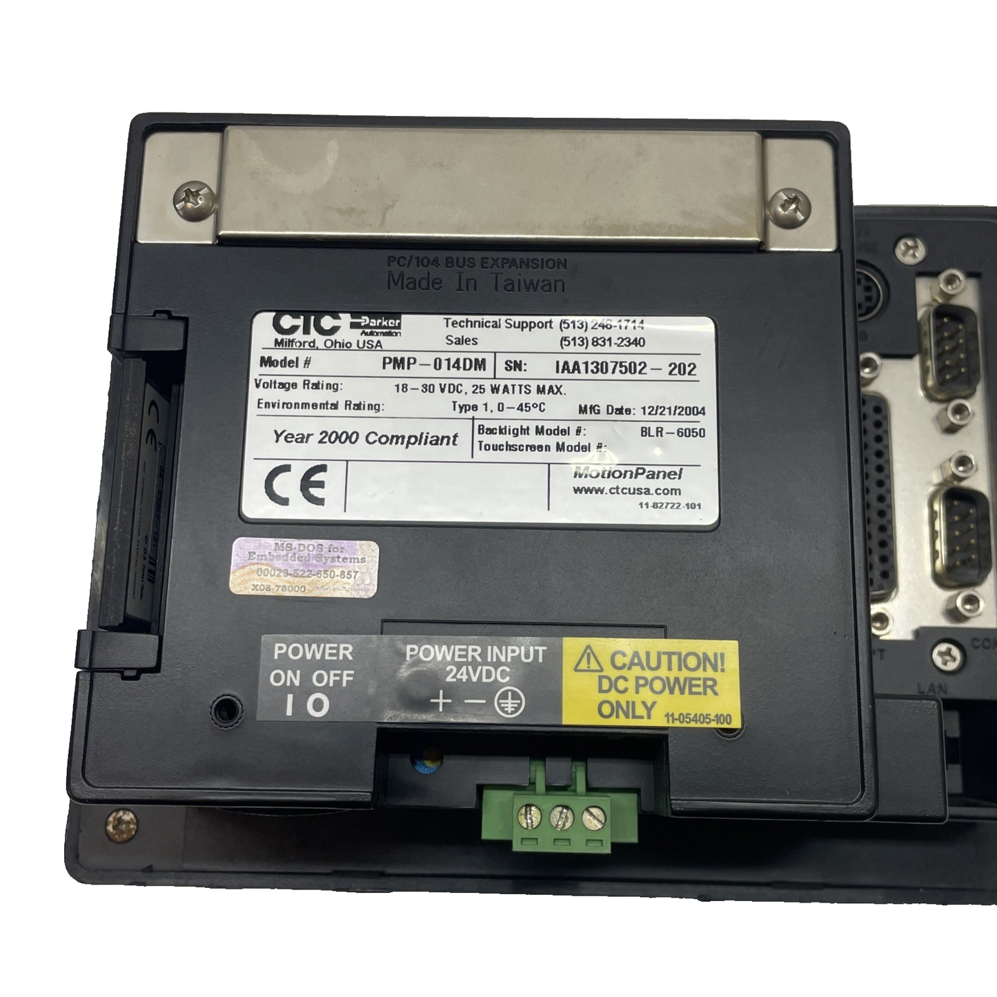CTC Parker PMP-014DM /  PMP014DM Industrial HMI Touchscreen Operator Interface