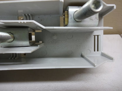 WOHNER 22-0829 CONNECTOR TERMINAL 3 POLE / 6-70MM2 AWG10-2/0 / 71-89 LB IN