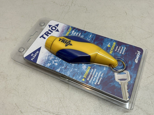 ATTWOOD TRIO FLOATING LED FLASHLIGHT / WATERPROOF STORAGE KEYCHAIN / NEW