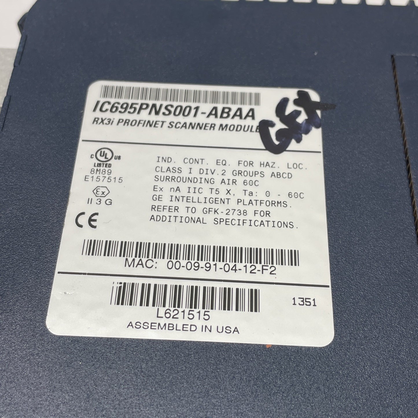 GE Fanuc IC695PNS001-ABAA RX3i PROFINET Scanner Module