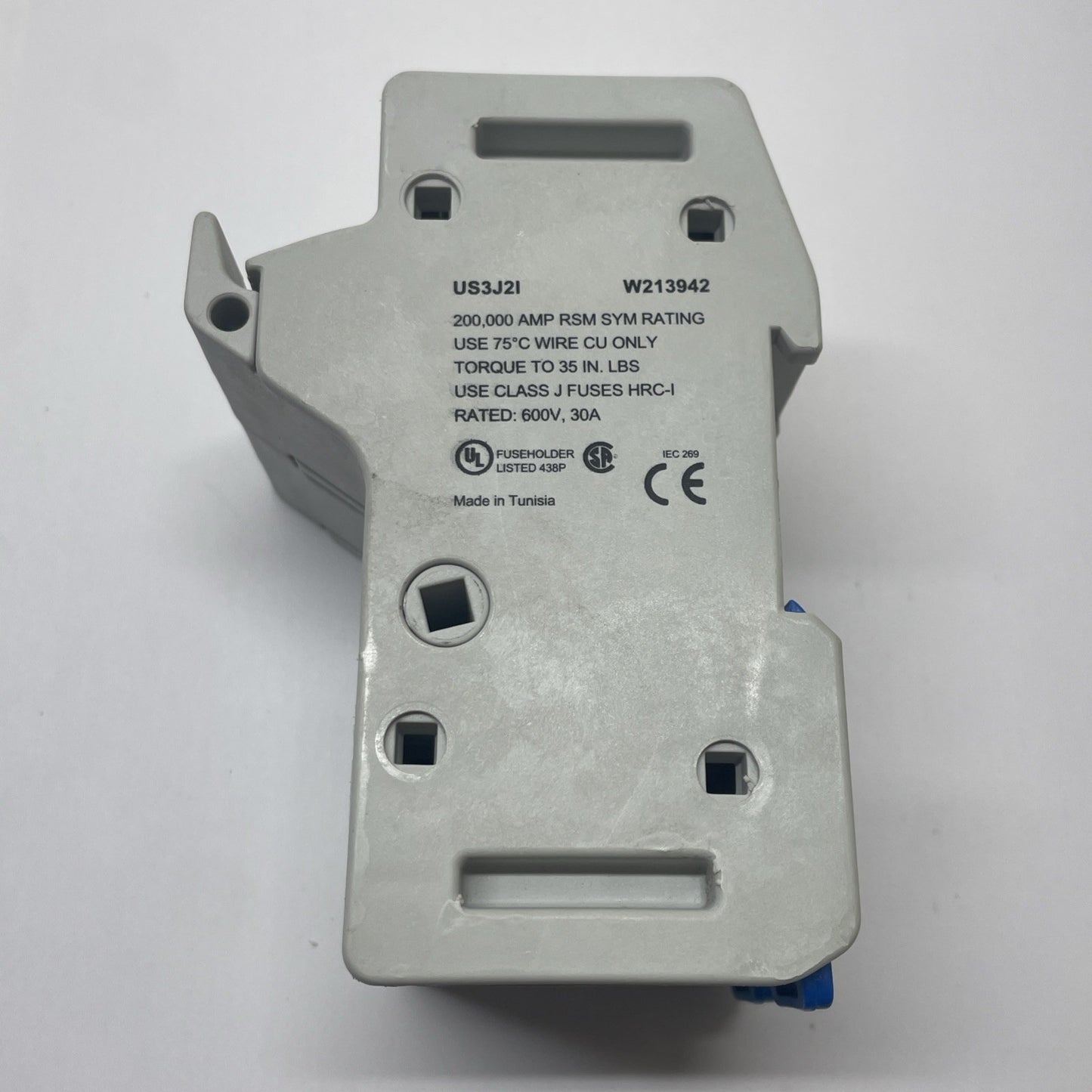 Ferraz Shawmut UltraSafe Fuse Holder 600V 30A 2-Pole US3J21 / W213942 CLASS J