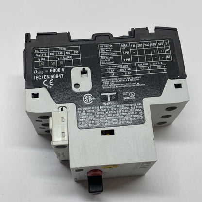 Eaton XTPBP63BC1 Manual Motor Protector 3-Pole 0.4-0.63A IEC Starter