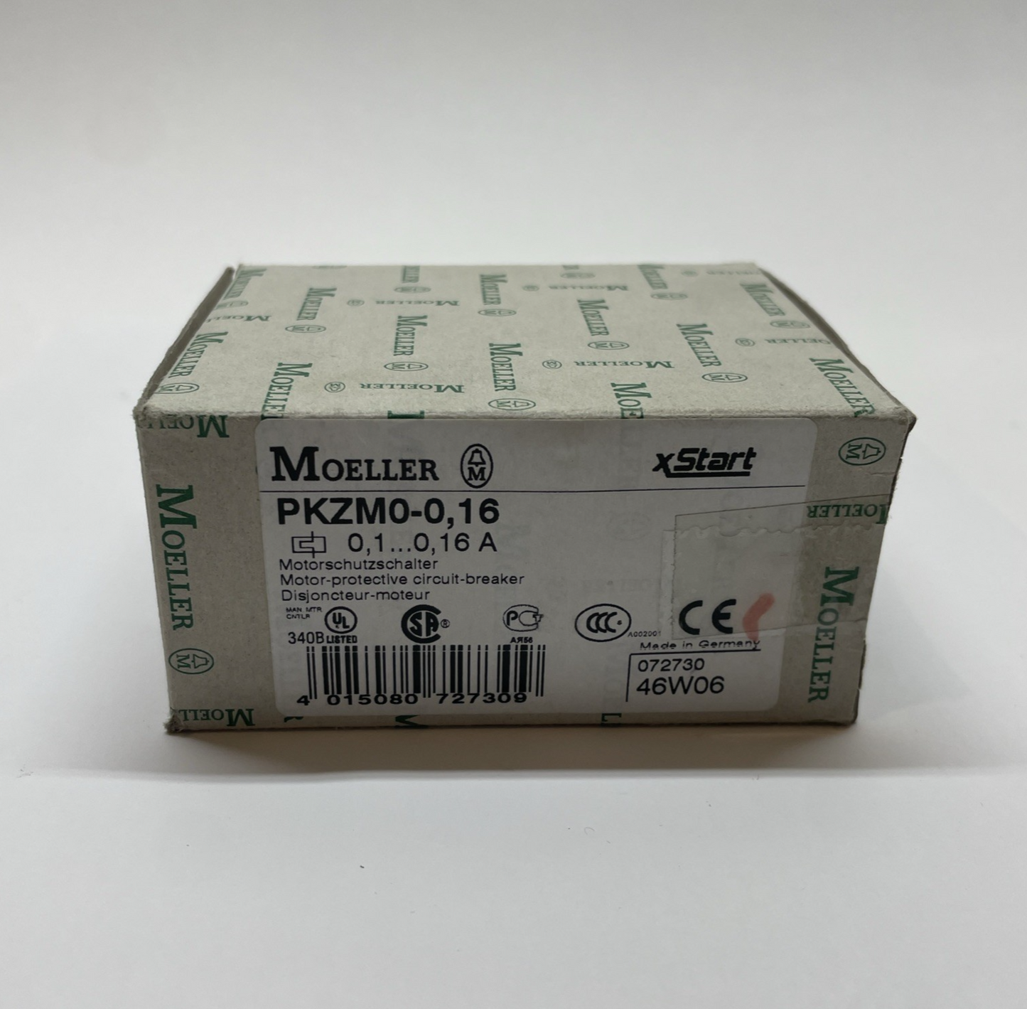 NEW Moeller PKZM0-1,6 CIRCUIT BREAKER, 0.1-0.16A
