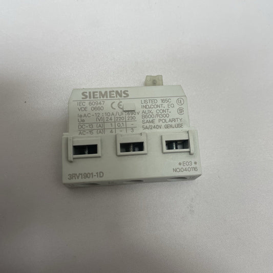 SIEMENS 3RV1901-1D CONTACT BLOCK
