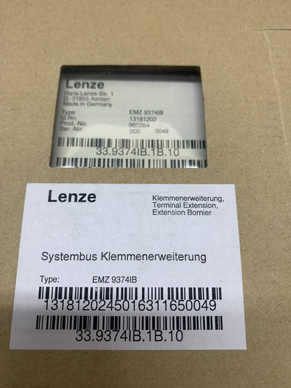 Lenze EMZ9374IB Digital I/O Expansion / Terminal Extension Module (USA SELLER)