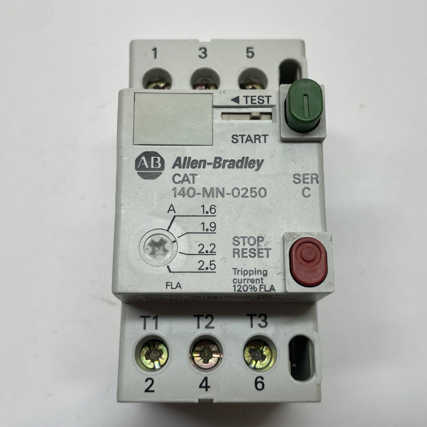 Allen-Bradley 140-MN-0250 Series C Manual Motor Starter 1.6-2.5A IEC