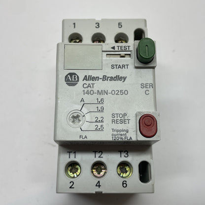 Allen-Bradley 140-MN-0250 Series C Manual Motor Starter 1.6-2.5A IEC