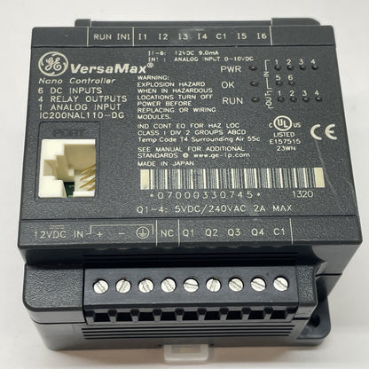 GE FANUC IC200NAL110-DG / VERSAMAX NANO CONTROLLER I/O MODULE