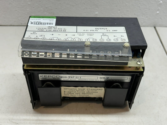 KEPCO PAT 21-1 / PAT21-1 / POWER SUPPLY INPUT 115/230VAC / OUTPUT 0-21V 0-1A
