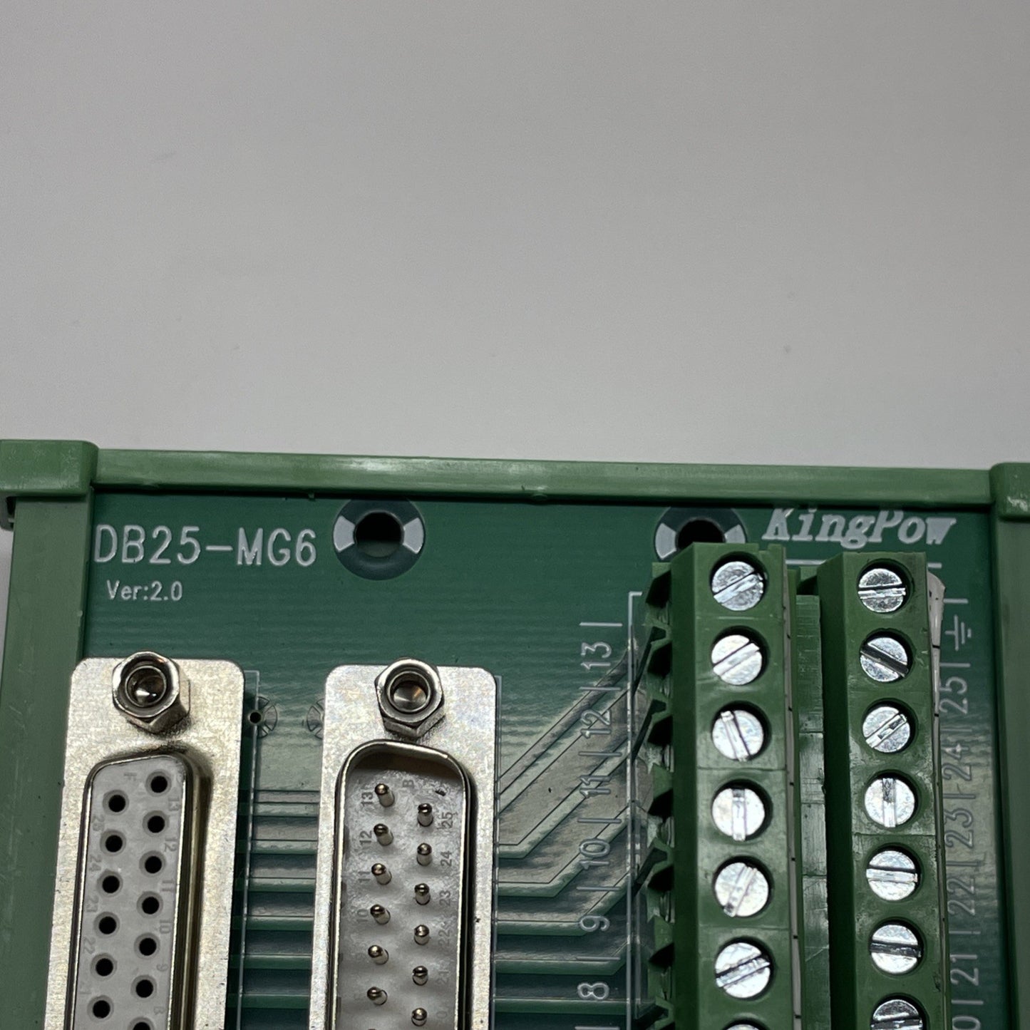 (USA) KINGPOW DB25-MG6 DIN Rail DB25 Terminal Block Male Female Adapter
