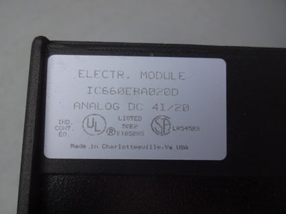 GE GENIUS IC660BBA020 / IC660TSA020 / IC660EBA020D / IC660TSA020C ANALOG MODULE