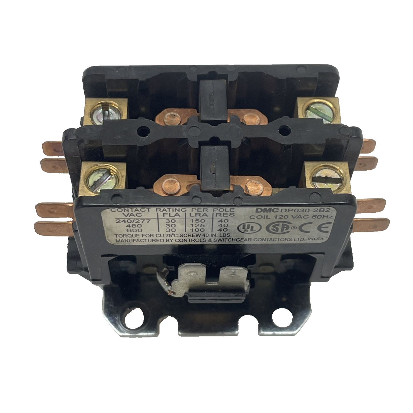 DMC DP030-2B2 120 VAC 60Hz CONTACTOR DP0302B2
