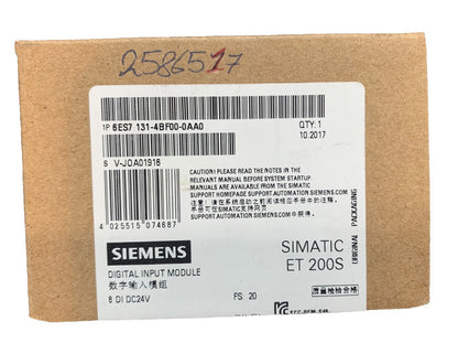 SIEMENS SIMATIC ET 200S 6ES7-131-4BF00-0AA0 DIGITAL INPUT MODULE
